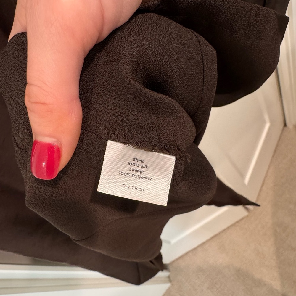 Talbots Silk Brown Sleeveless Dress - Picture 3 of 5